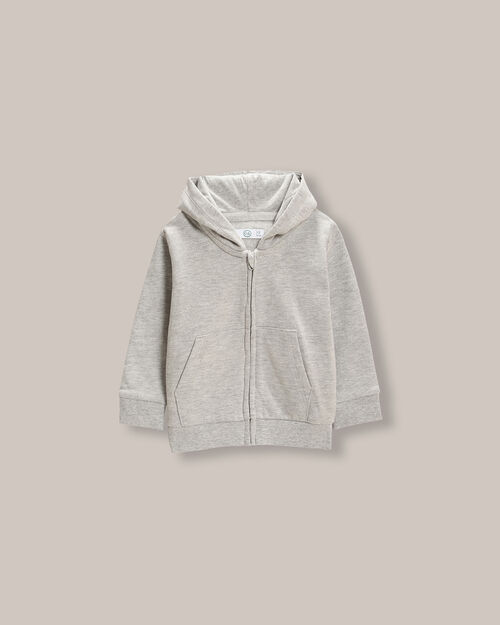 Sudadera Hoodie Abierta Gris